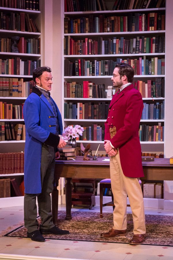 (l) Lee Osorio (Fitzwilliam Darcy) and (r) Jonathan Horne (Arthur De Bourgh)  Photo