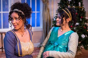  (l) Julissa Sabino (Elizabeth Darcy) and (r) Maria Rodriguez-Sager (Jane Bingley)  Photo