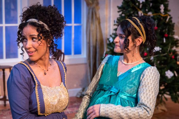  (l) Julissa Sabino (Elizabeth Darcy) and (r) Maria Rodriguez-Sager (Jane Bingley)  Photo