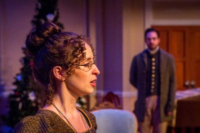  (l) Amelia Fischer (Mary Bennet) and (r) Jonathan Horne (Arthur De Bourgh)  Photo