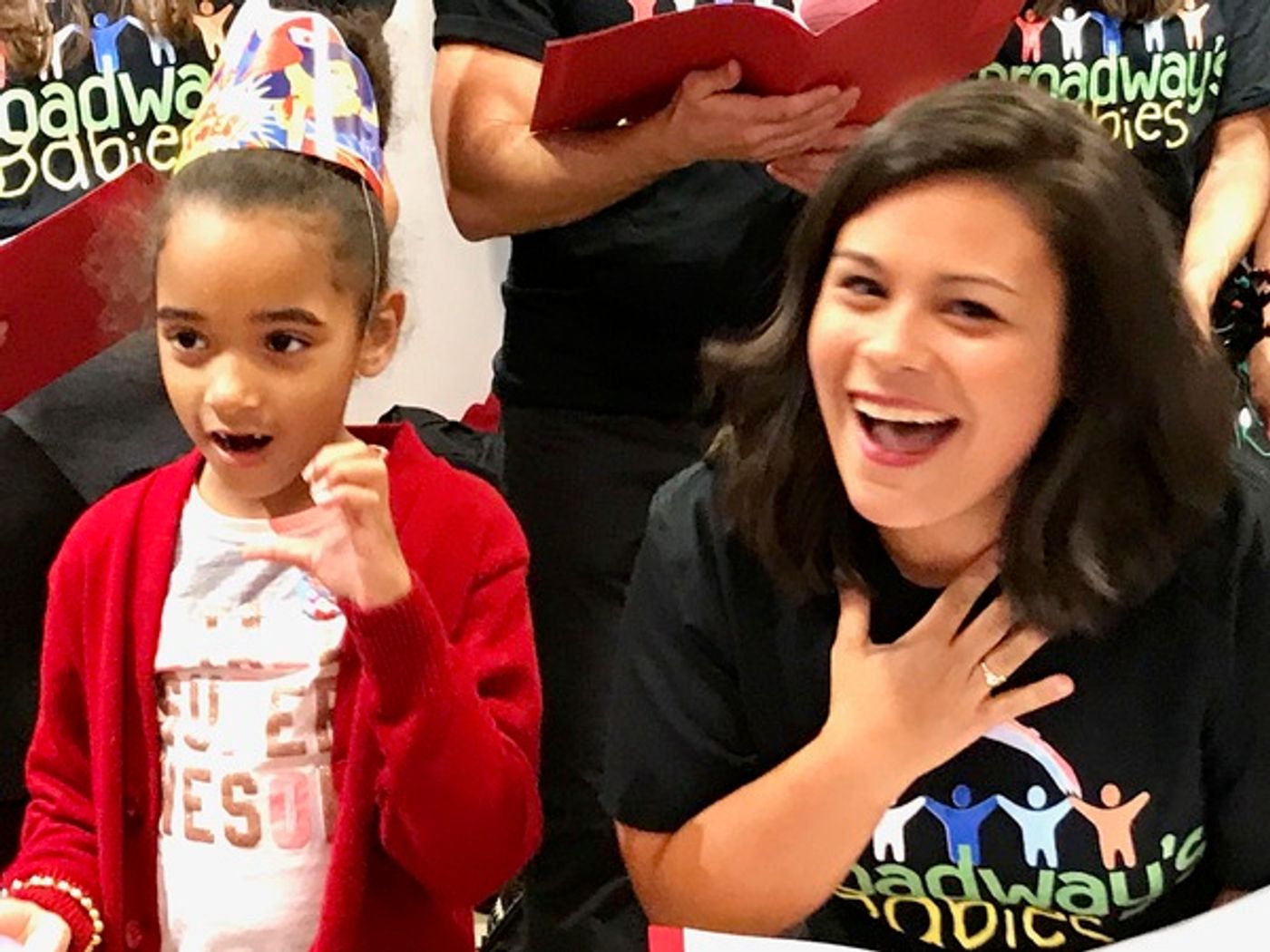 Photo Flash: Stage Couple Jarrod Spector and Kelli Barrett Carol for Broadway's Babies at Macy's  Image