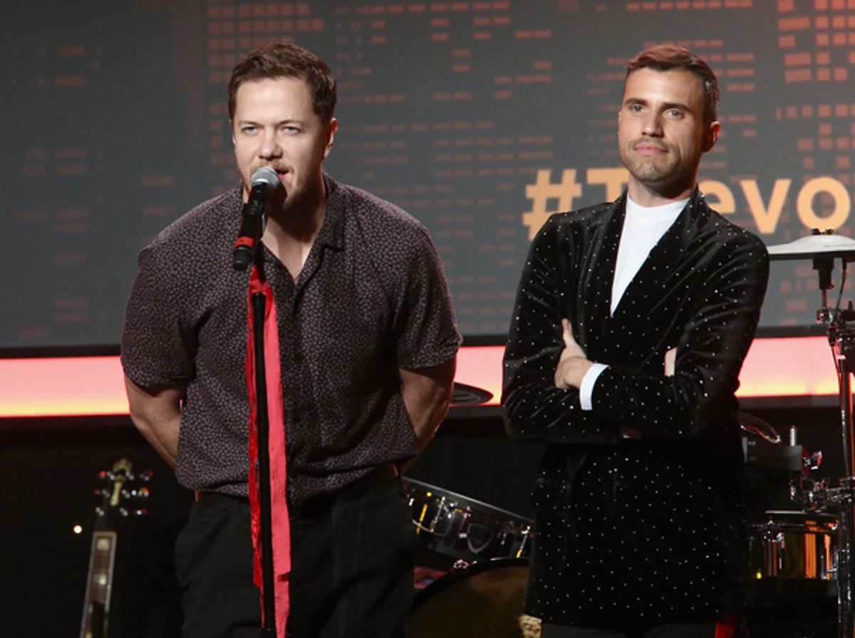 Dan Reynolds of Imagine Dragons and Tyler Glenn of Neon Trees at 