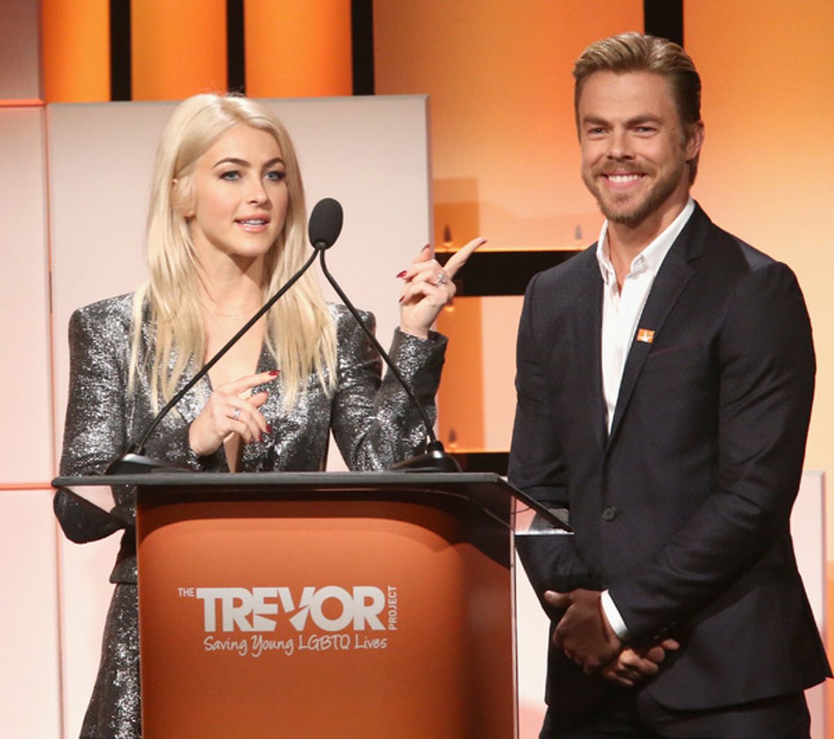 Julianne Hough and Derek Hough at 