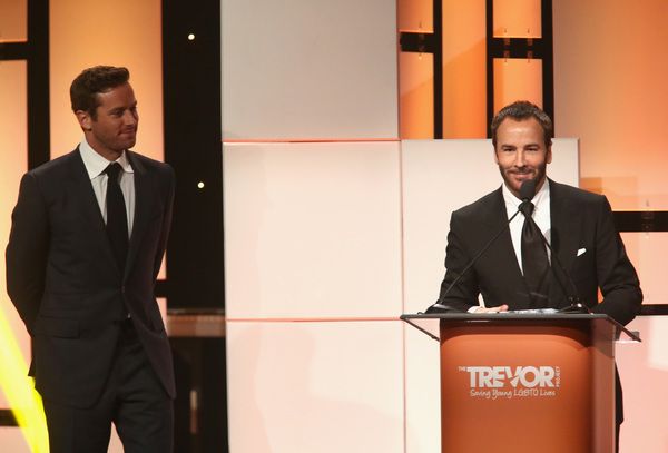 Honoree Tom Ford accepts the Hero Award from Armie Hammer Photo