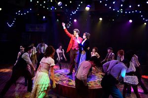 Marcus Brigstocke, Laura Pitt-Pulford, and company Photo