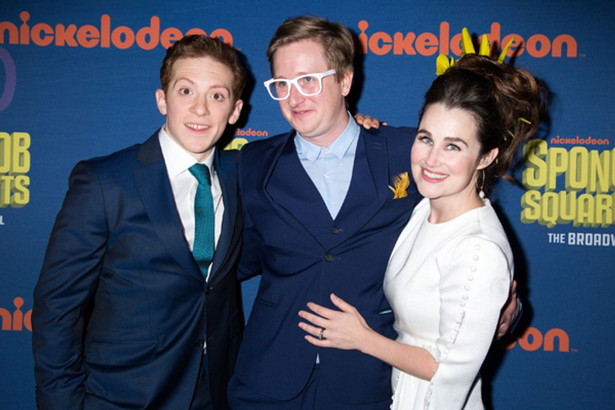 Ethan Slater, Kyle Jarrow, Lauren Worsham at 