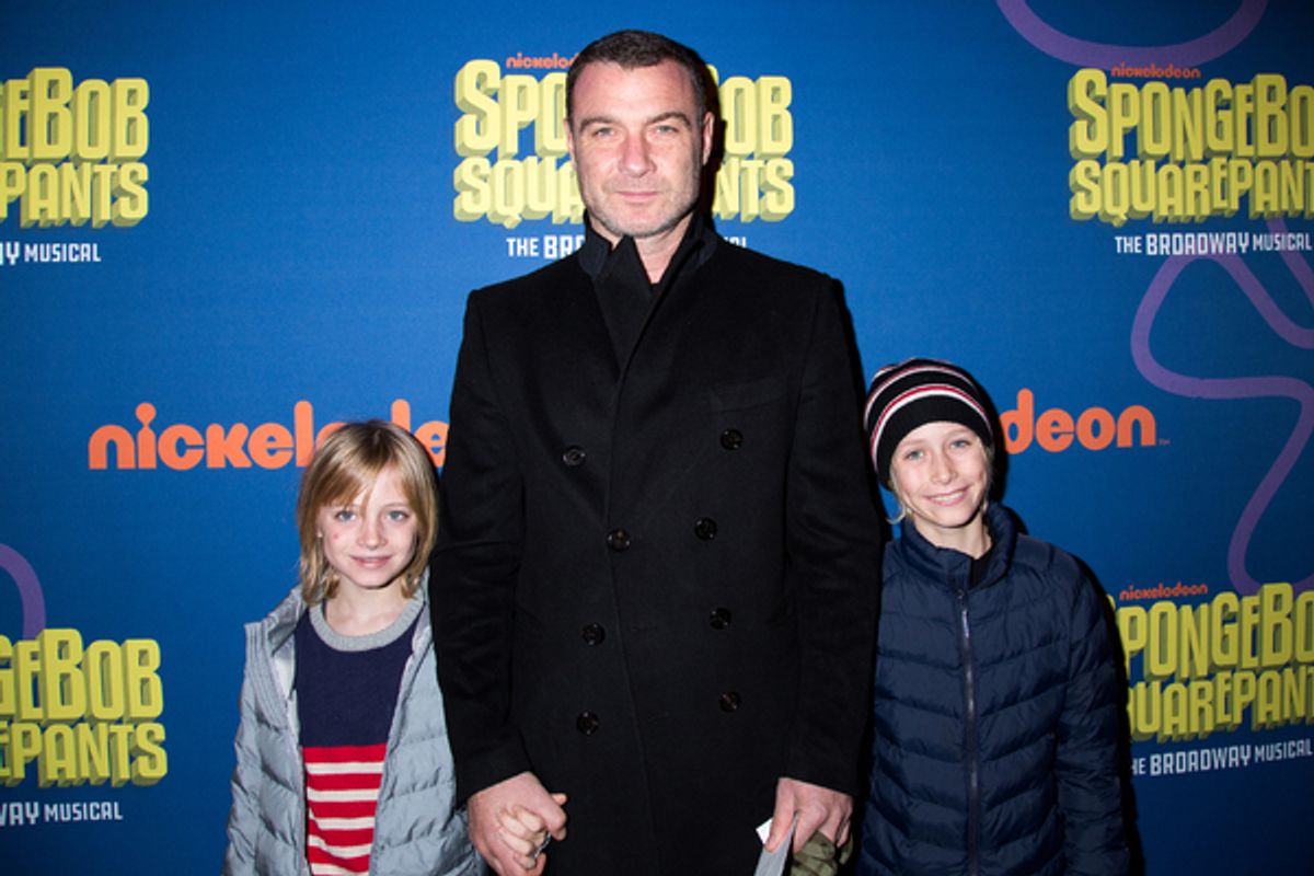 Liev Schreiber and his children at 