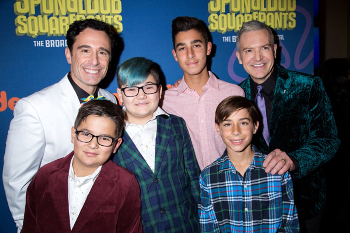 Christopher Gattelli, Stephen Bienskie and family at 