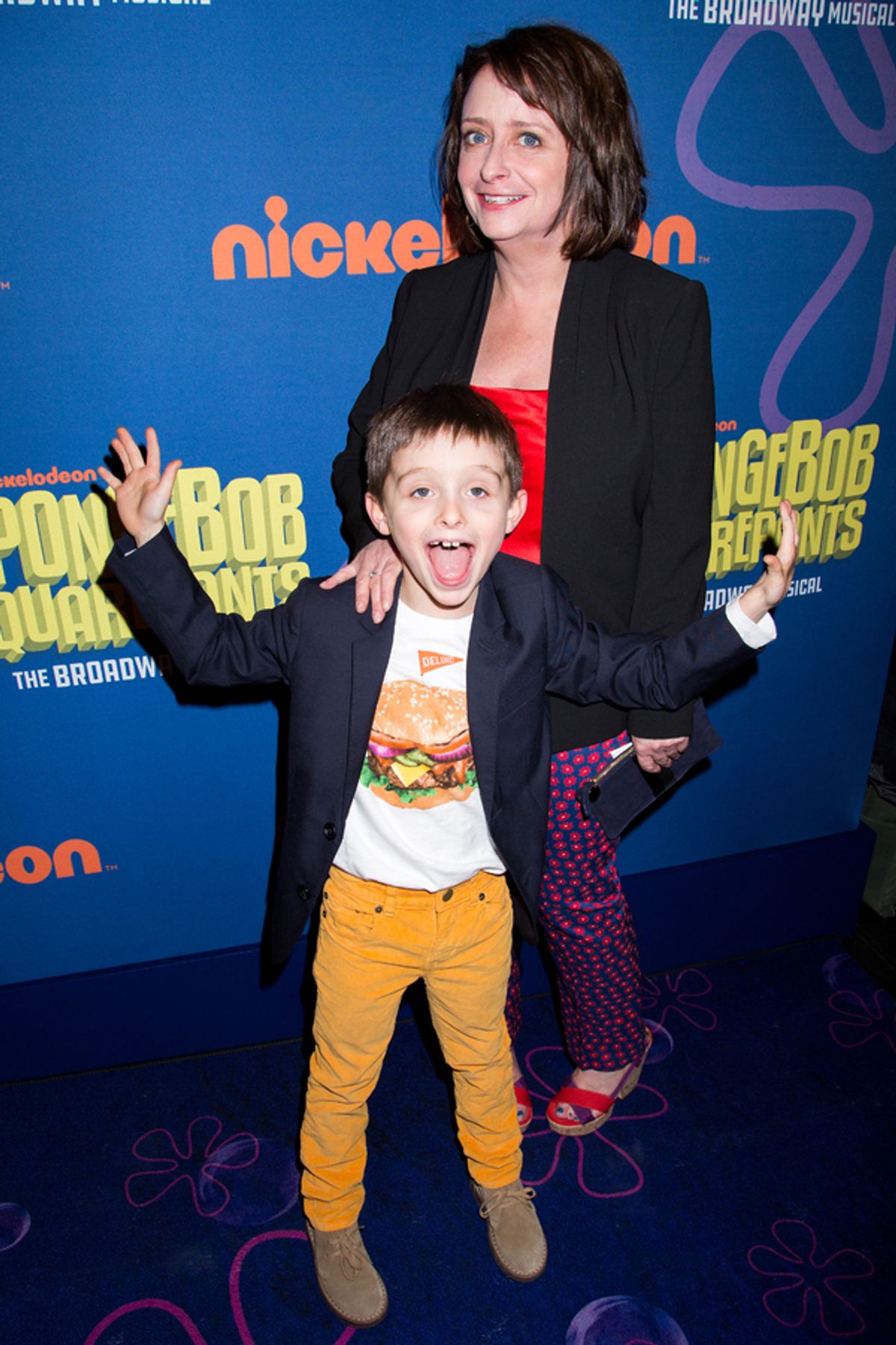 Rachel Dratch and her son at 