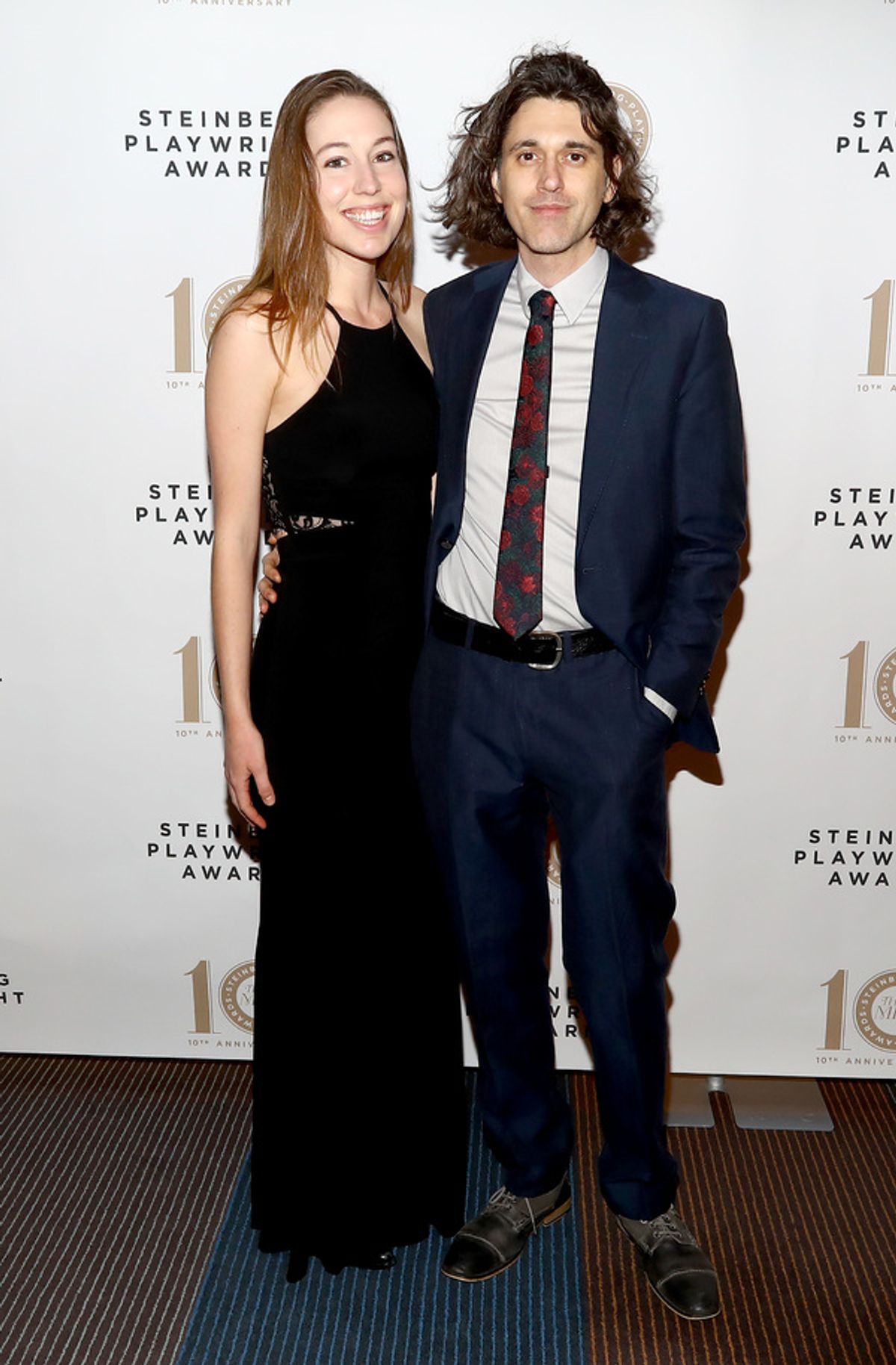 Honoree Lucas Hnath and guest at 