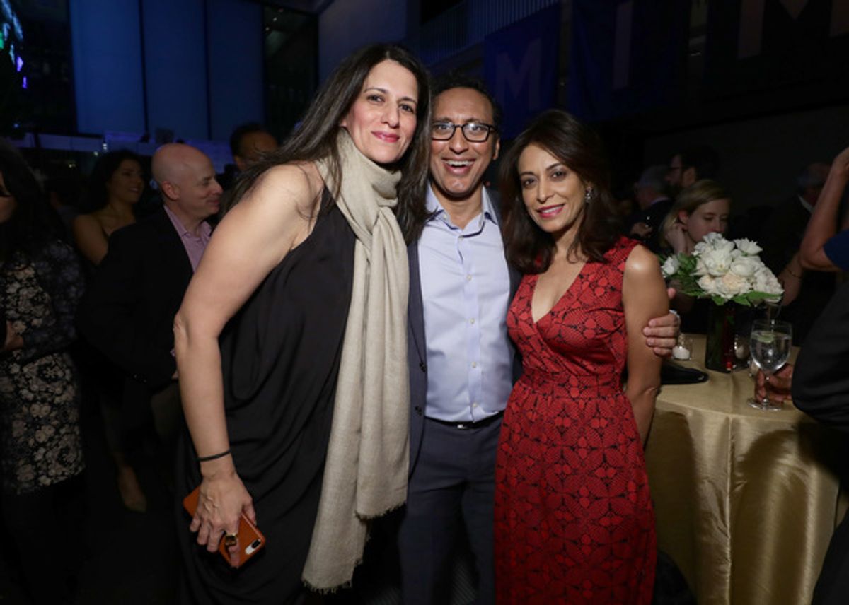 Aasif Mandvi (center) and Shaifali Puri at 