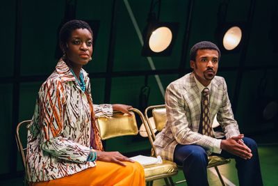 LÂ­R: Zakiya Iman Markland and DantÃ© Jeanfelix in BALLS. Photo by Os Galindo Photo