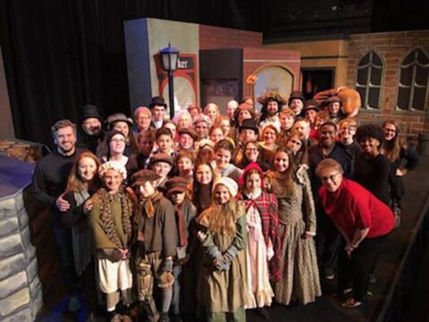 Cast and crew of A CHRISTMAS CAROL at Argenta Community Theater!  Image