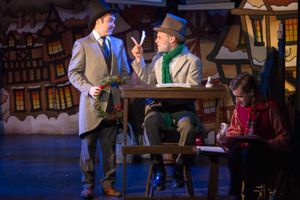 Scrooge (Eric Fletcher) and Nephew Fred (Matthew Petromilli)
Photo by Martin Harris @ BroadwayWorld Scrooge (Eric Fletcher) and Nephew Fred (Matthew Petromilli)
Photo by Martin Harris Photo