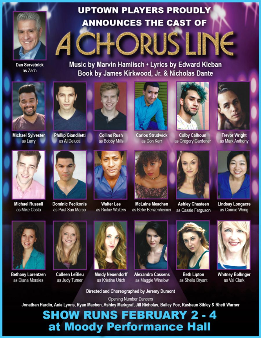 Announcing The Cast of A CHORUS LINE at Uptown Players Image