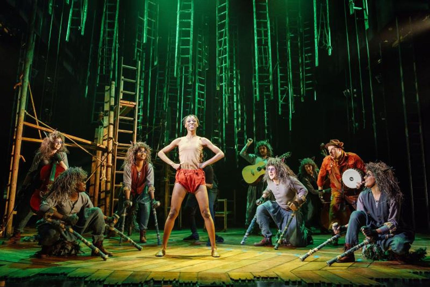 Kezia Joseph as Mowgli and company.