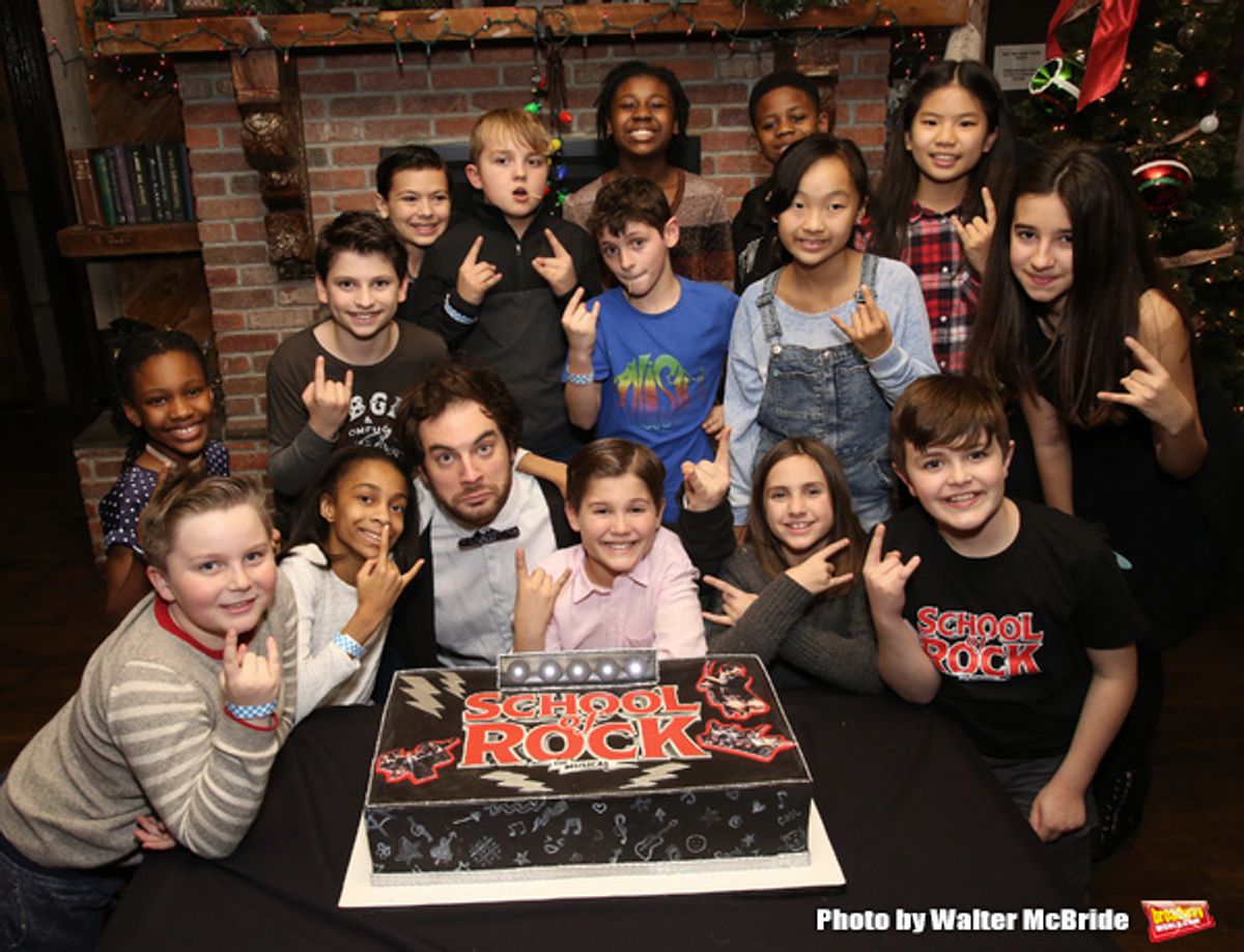 Justin Collette with Young cast members  at 