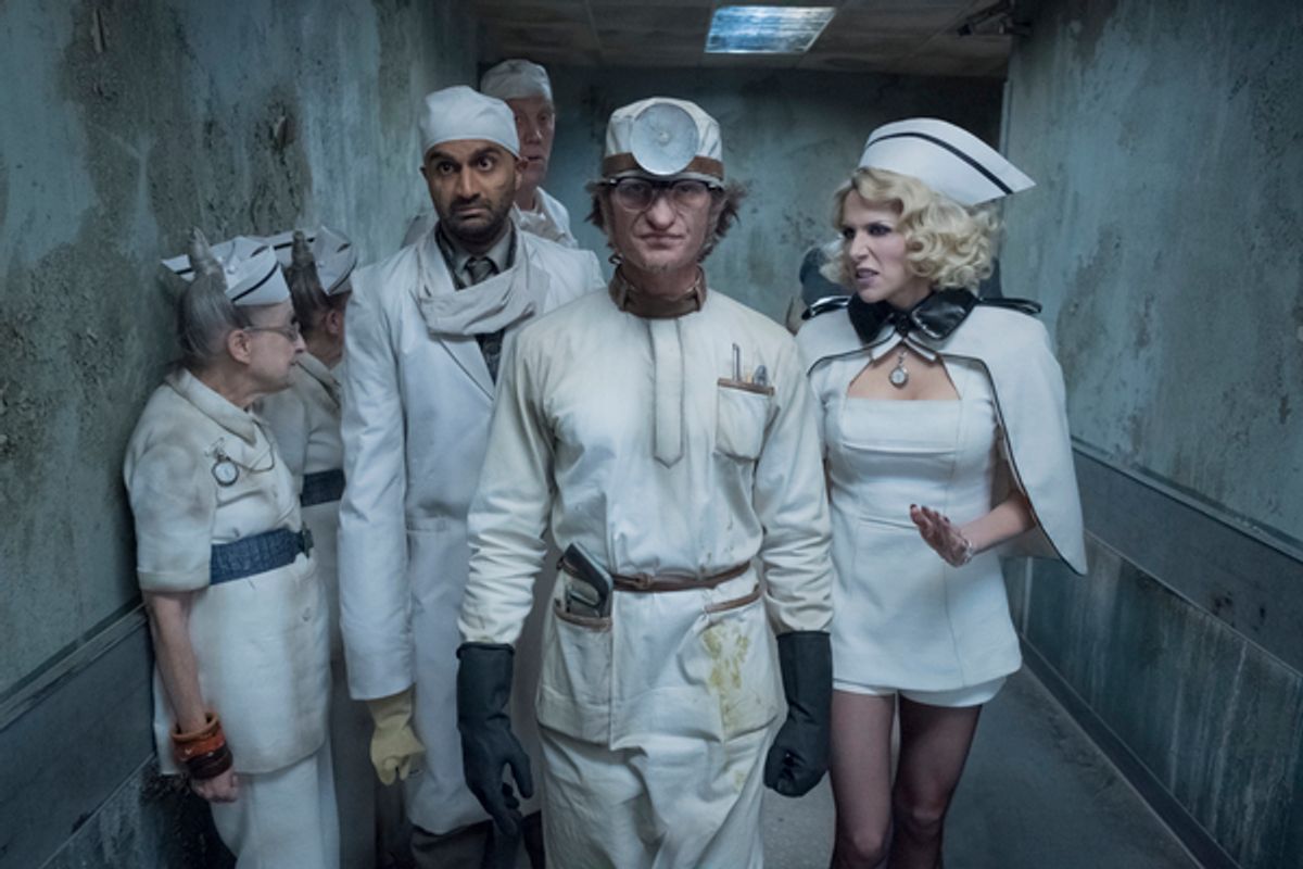 Count Olaf (NEIL PATRICK HARRIS) and the equally dastardly EsmÃ© Squalor (LUCY PUNCH) don disguises as medical staff at the Heimlich Hospital, as they continue their tireless pursuit of the Baudelaire orphans and their fortune. at 