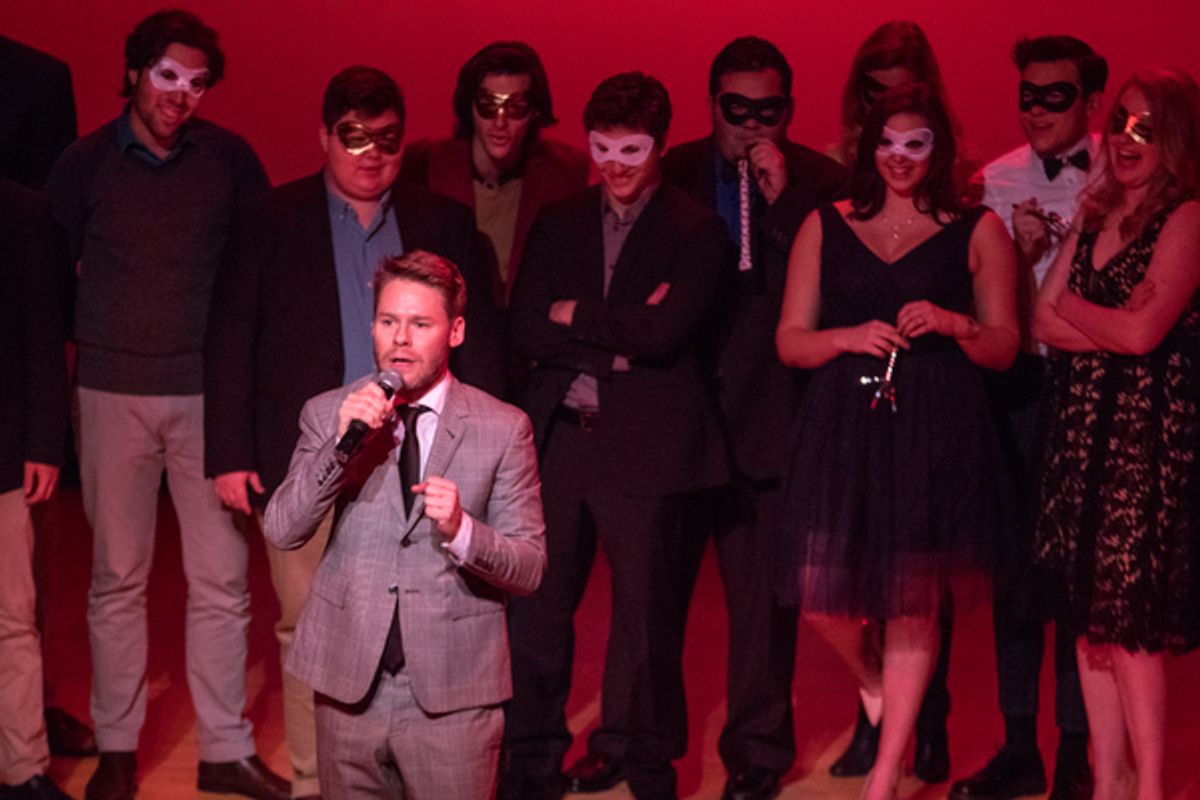 Randy Harrison with members of 
The Manhattan School of Music Musical Theatre Ensemble at 
