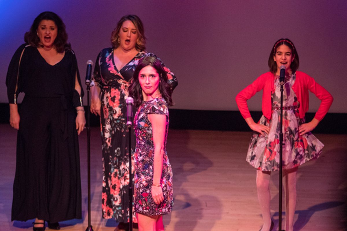 (front) Samantha Massell with (rear) Michele McConnell, Tracy Lynn Olivera and Ava Della Pietra at 