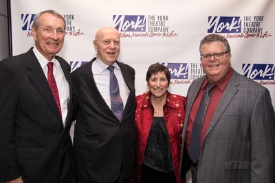David McCoy, 2017 York Founders Award honoree Gerald F. Fisher, 
Joan Ross Sorkin and Photo