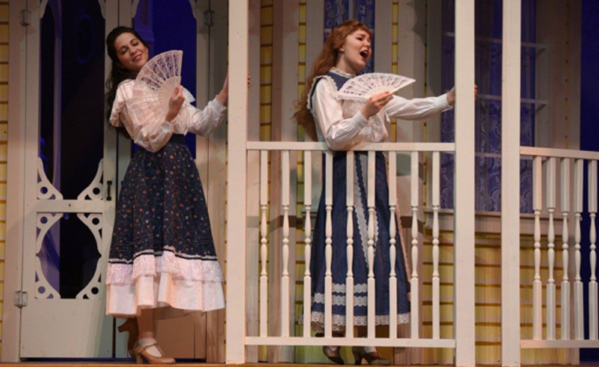 Lisa Schrock-Ohlinger plays Rose and Sarah Hodgman plays Esther in the Croswell Opera House's production of Meet Me in St. Louis. at 