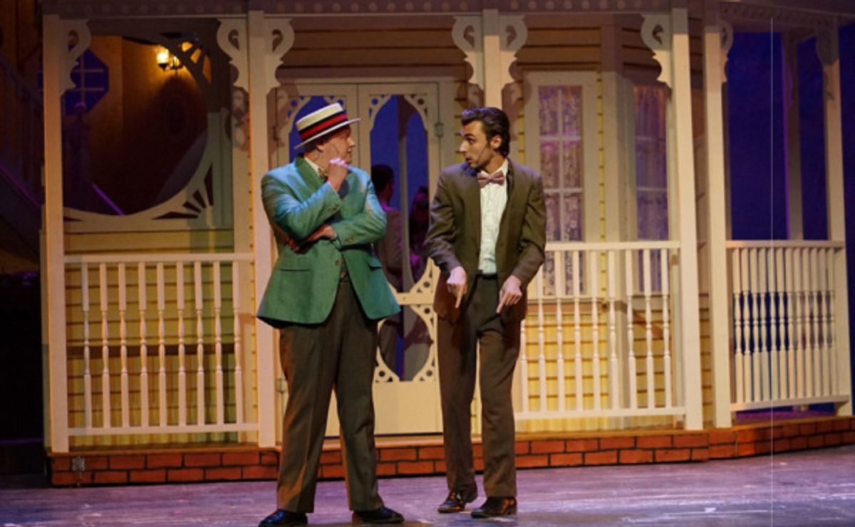 Cordell Smith plays Warren Sheffield and Crosby Slupe plays Lon Smith in Meet Me in St. Louis at the Croswell. at 