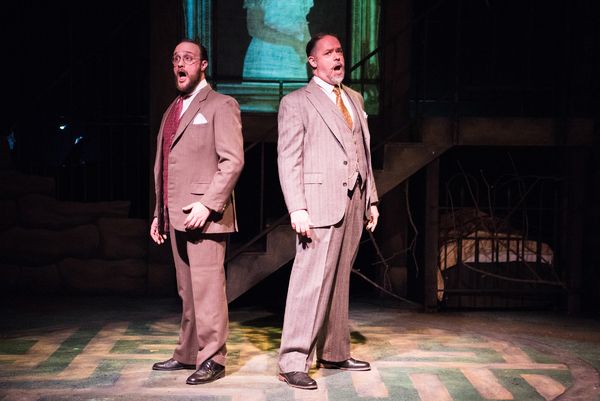 (L to R) Brian Watson as Archibald Craven and Edward Hightower as Neville Craven
 Photo