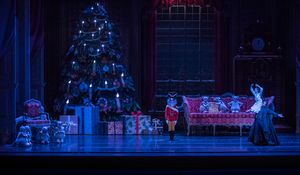 KC Ballet Dancers Kevin Wilson with Charles Martin and School Student Poppy Trettel.  Photo