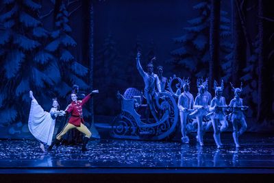 KC Ballet Dancer Kevin Wilson with KCB School Student Poppy Trettel and Company Dance Photo
