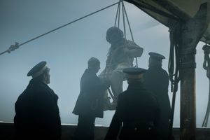 CiaraÌn Hinds as John Franklin, Trystan Gravelle as Henry Collins - The Terror _ Season 1, Episode 1 - Photo Credit: Aidan Monaghan/AMC @ BroadwayWorld CiaraÌn Hinds as John Franklin, Trystan Gravelle as Henry Collins - The Terror Photo