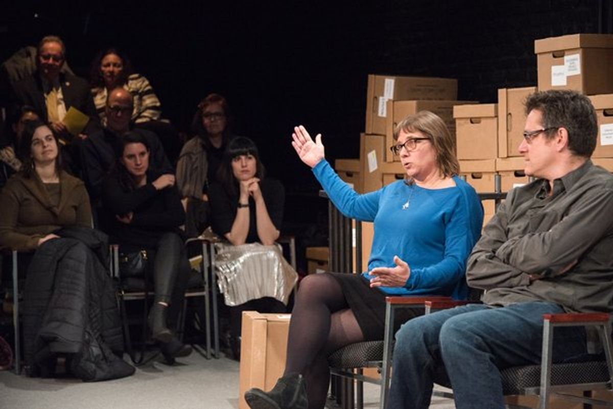 Opening Night post-show talk-back with Amy Gottlieb (Program Director of the American Friends Service Committee Immigrant Rights Program and Houses on the Moon Board Member, writer and director Jeffrey Solomon. at 