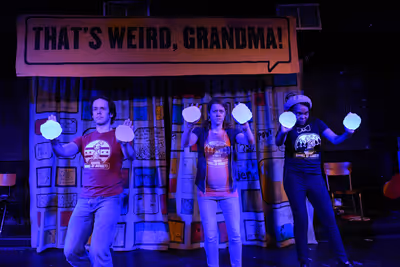 Barrel of Monkeys company members Caleb Probst, Meredith Milliron and Ashley Bland pe Photo