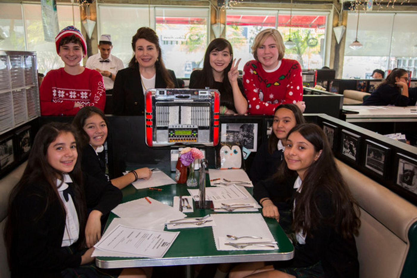 Photo Flash:  Child Stars Gather With 100 Students Of Dolores Mission For Holiday Tour Of The Hollywood Museum  Image