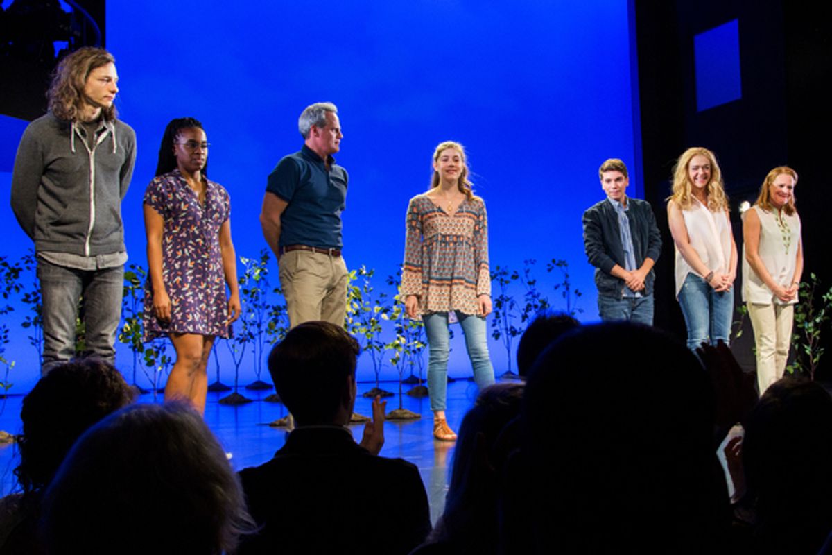 Mike Faist, Kristolyn Lloyd, Michael Park, Laura Dreyfuss, Noah Galvin, Rachel Bay Jones, Jennifer Laura Thompson at 