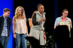 Noah Galvin, Rachel Bay Jones, Chirlane McCray, Will Roland @ BroadwayWorld Noah Galvin, Rachel Bay Jones, Chirlane McCray, Will Roland Photo
