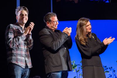 Steven Levenson, Michael Greif, Stacey Mindich Photo