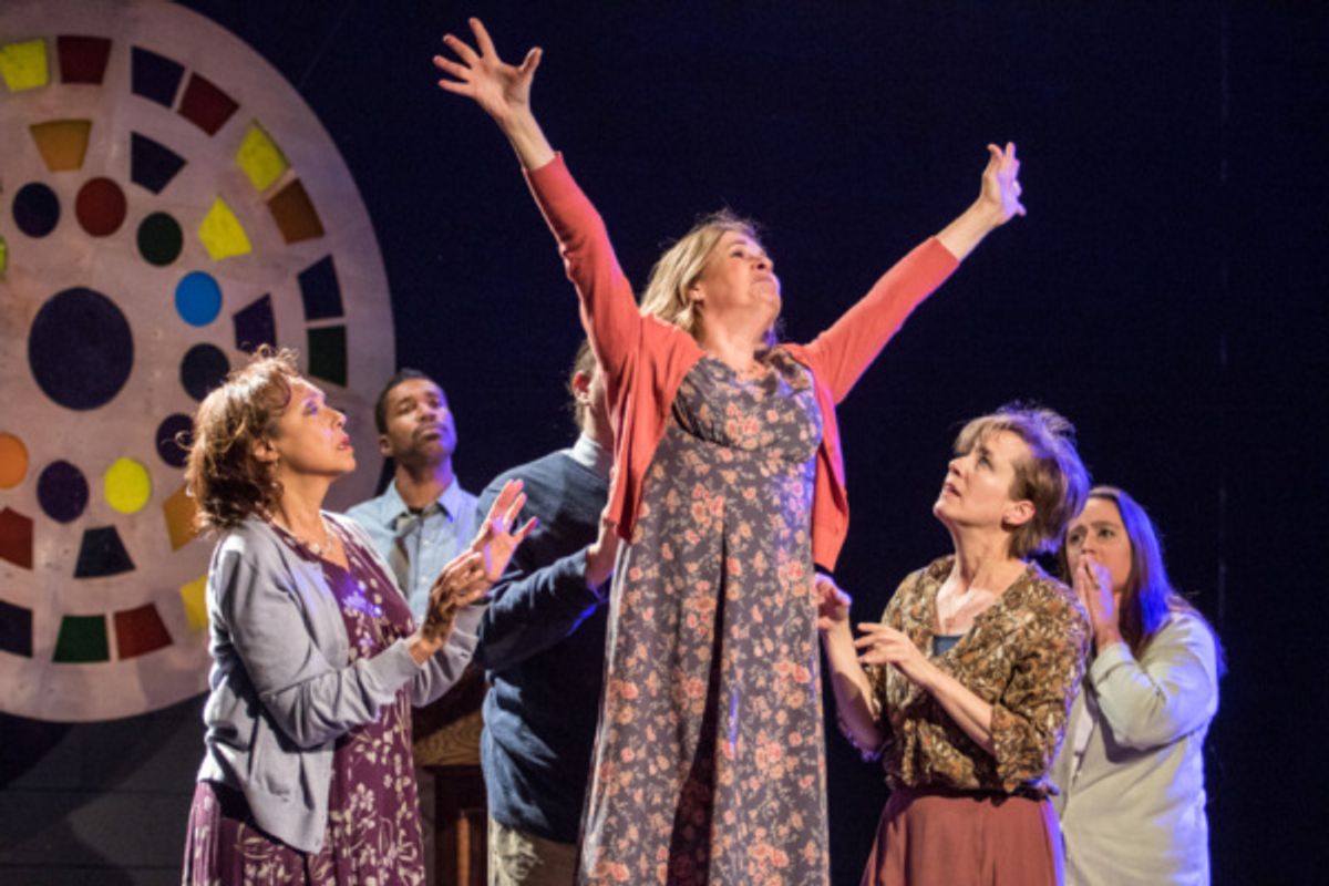 Pamela Lambert, Phoenyx Wiliams, Rae Mancini, Milly Massey, Christine Treglia in CHURCH by Young Jean Lee, directed by Brien Lang at The Wilbury Theatre Group; photo by Erin X. Smithers. at 