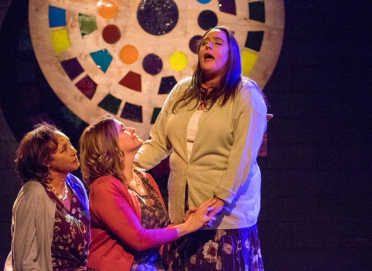 Pamela Lambert, Rae Mancini, Christine Treglia in CHURCH by Young Jean Lee, directed by Brien Lang at The Wilbury Theatre Group; photo by Erin X. Smithers. at 