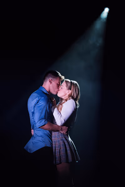 Constantine Rousouli as Sebastian and Carrie St. Louis as Annette Photo
