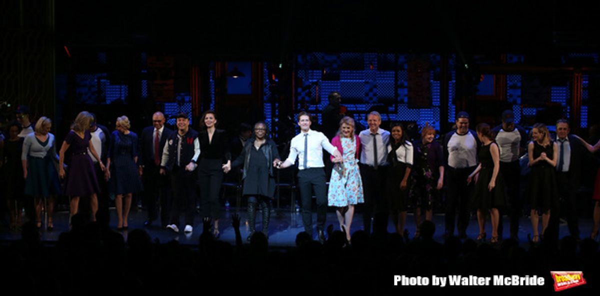 Julie Halston, Reggie Jackson, Danny Burstein, Maggie Gyllenhaal, Whoopi Goldberg, Matthew Morrison, Victoria Clark, Stephen Bogardus, Adrienne Warren, Annie Golden and cast  at 