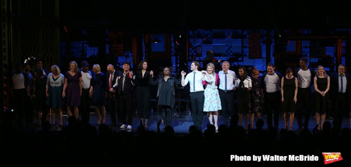 Julie Halston, Reggie Jackson, Danny Burstein, Maggie Gyllenhaal, Whoopi Goldberg, Matthew Morrison, Victoria Clark, Stephen Bogardus, Adrienne Warren, Annie Golden and cast  at 