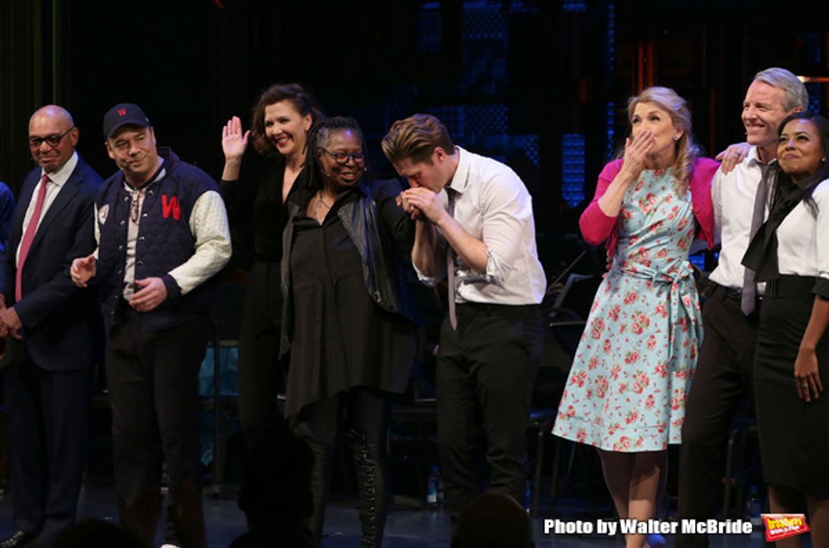 Reggie Jackson, Danny Burstein, Maggie Gyllenhaal, Whoopi Goldberg, Matthew Morrison, Victoria Clark, Adrienne Warren and cast  at 