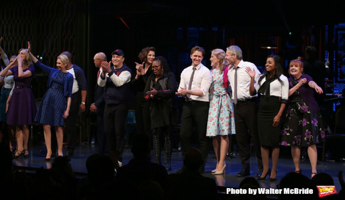 Julie Halston, Reggie Jackson, Danny Burstein, Maggie Gyllenhaal, Whoopi Goldberg, Matthew Morrison, Victoria Clark, Adrienne Warren, Annie Golden and cast  at 