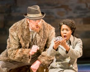 Ryan Ellsworth as Professor Marvel and Gabrielle Brooks as Dorothy Photo