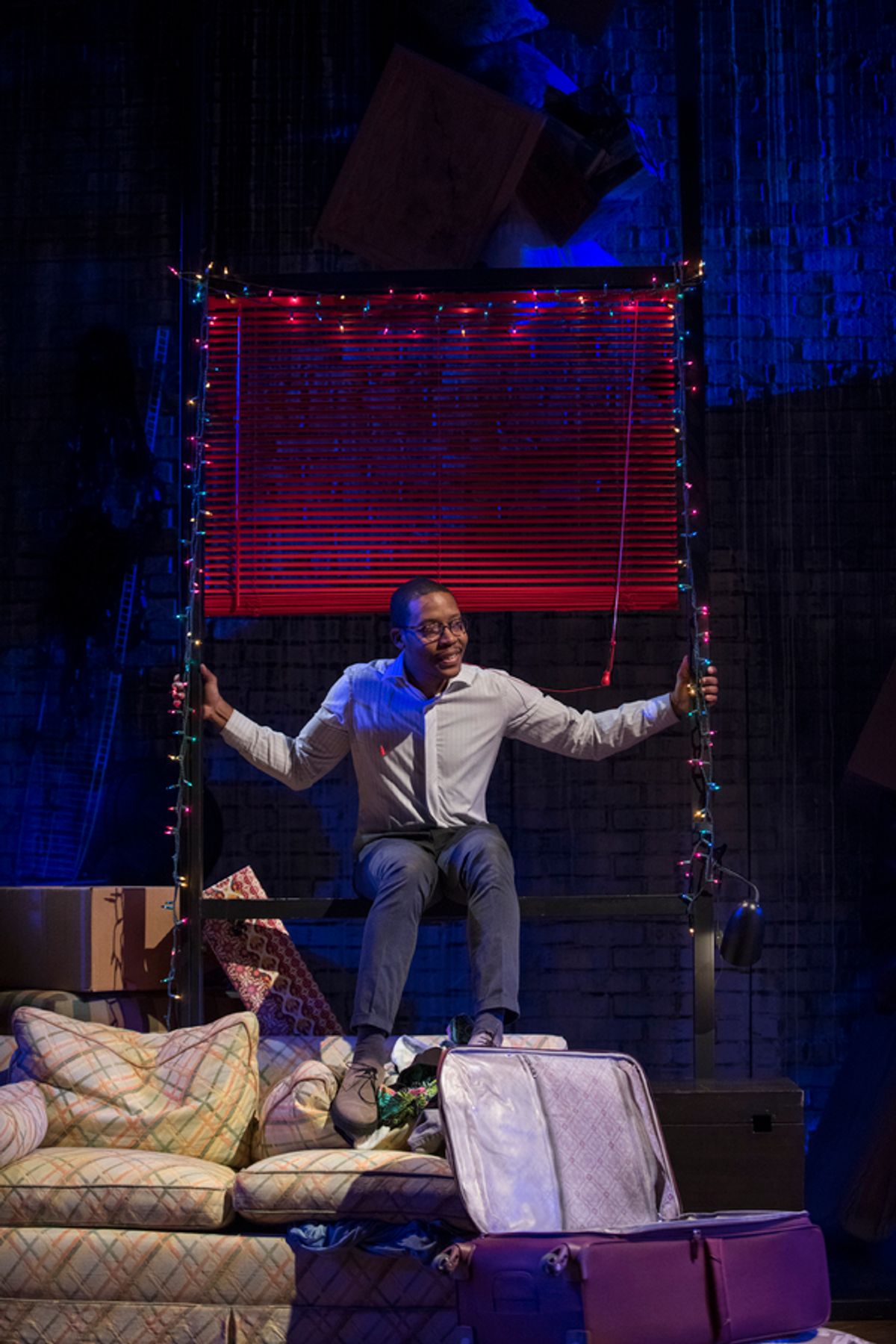 Ensemble member Namir Smallwood (Justin) at 