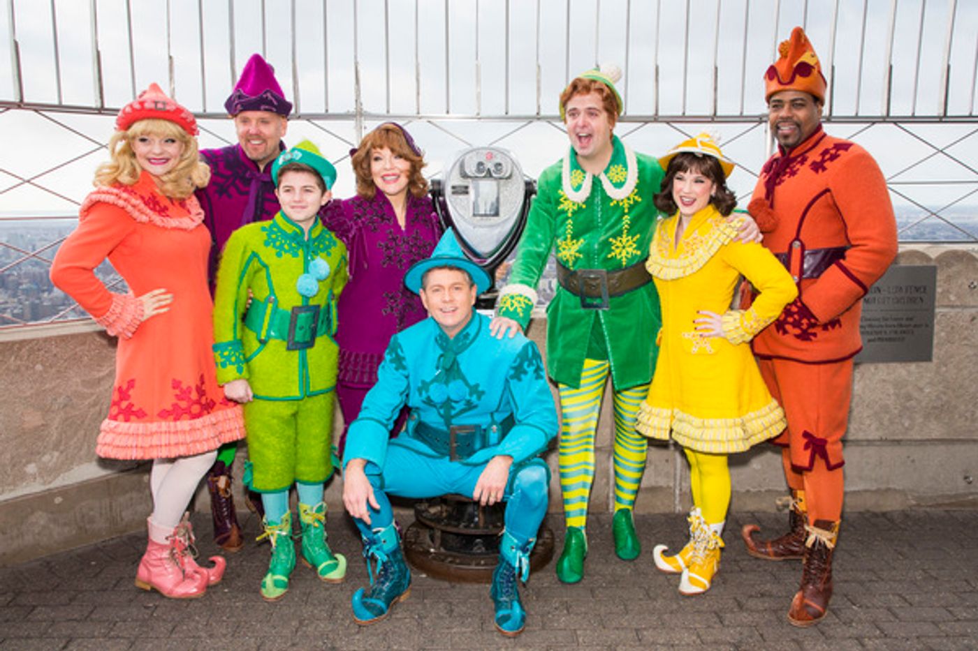 Photo Flash: Cast of ELF THE MUSICAL Visits The Empire State Building Photo Flash: Cast of ELF THE MUSICAL Visits The Empire State Building Image