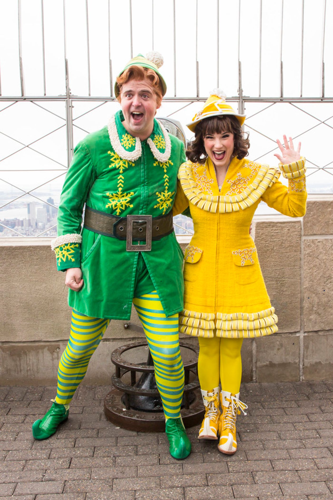 Photo Flash: Cast of ELF THE MUSICAL Visits The Empire State Building Photo Flash: Cast of ELF THE MUSICAL Visits The Empire State Building Image