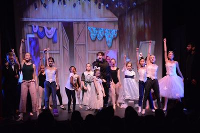 Emily Susanne Franklin and the cast that includes-Elliana Walmsley, Clara Young, Devi Photo