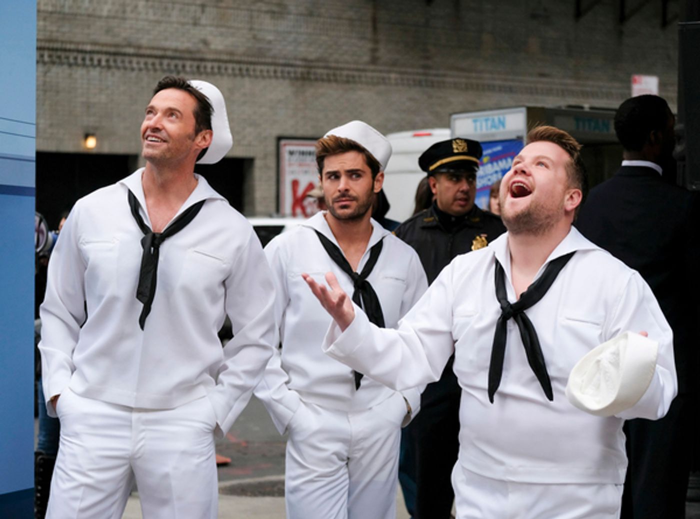 Photo Flash: Hugh Jackman, Zac Efron, James Corden Bring 'Crosswalk the Musical' to Broadway! Photo Flash: Hugh Jackman, Zac Efron, James Corden Bring 'Crosswalk the Musical' to Broadway! Image